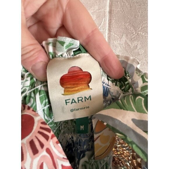 Farm Rio Women’s Tropical Tile Midi Dress Beach Vacation‎ Coquette M - Picture 8 of 8